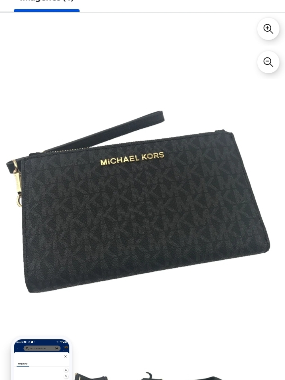 MICHAEL KORS Black Signature Wristlet